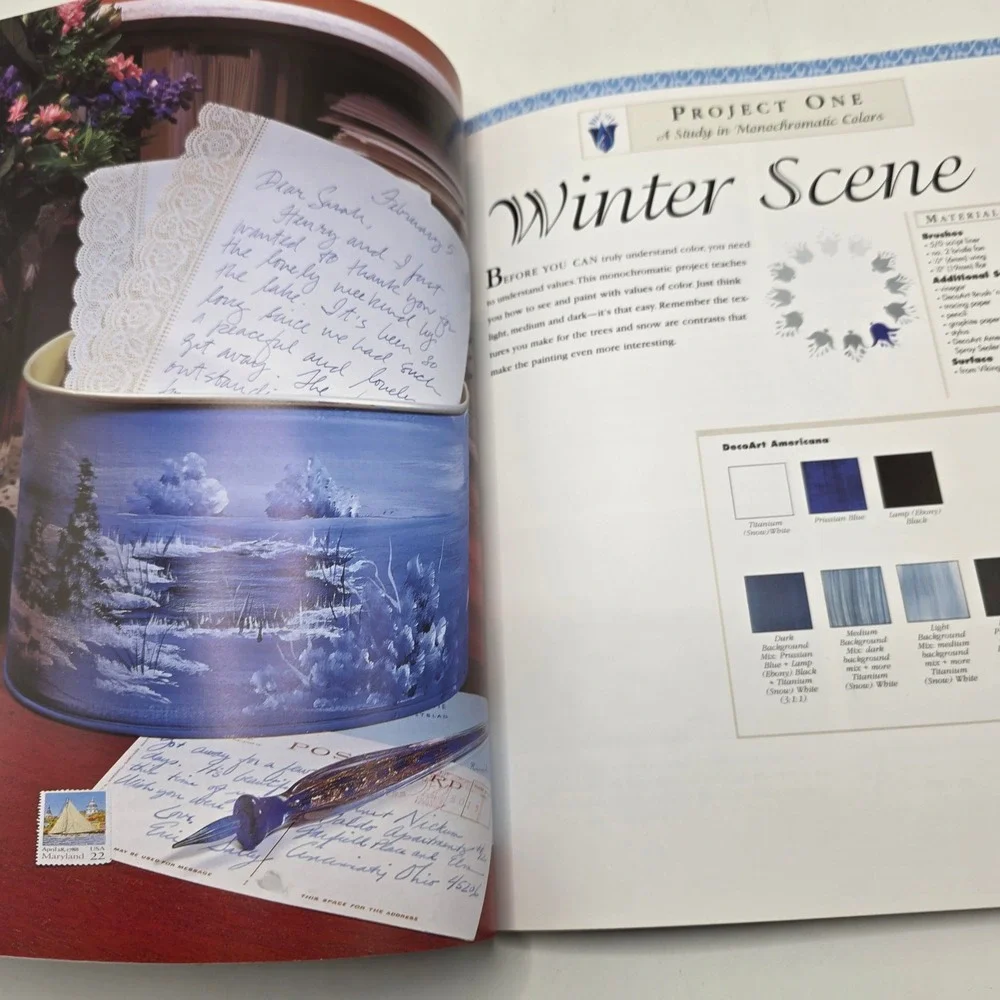 North Light Color for the Decorative Painter Sandra Aubuchen Acrylic Art Book
